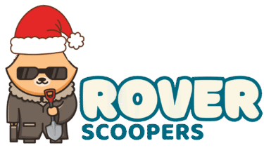 rover scoopers logo with santa hat